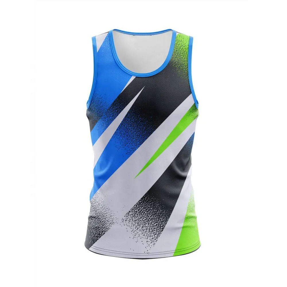 Men's Running Singlet Custom Design Sublimated Tank Top Singlet - 图片 4