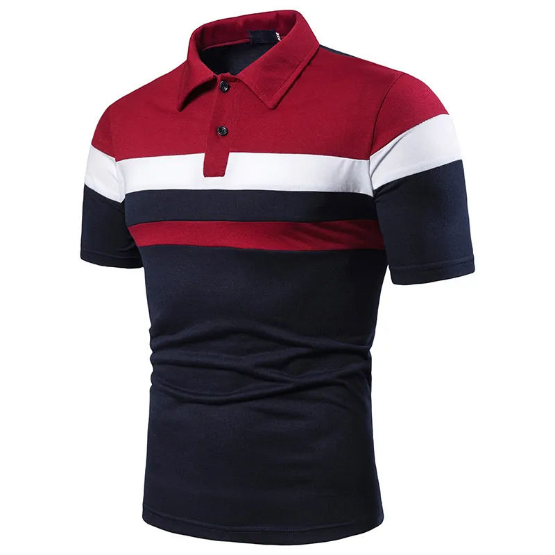 Mens 100% Polyester Golf Polo Shirts High Quality Breathable Short Sleeves Sports Wear - 图片 6