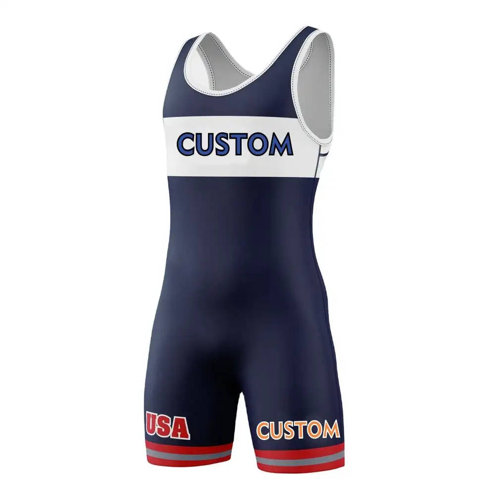 Custom High Quality Sublimation Wrestling Uniform Men Women Youth Wrestling Singlets - 图片 5