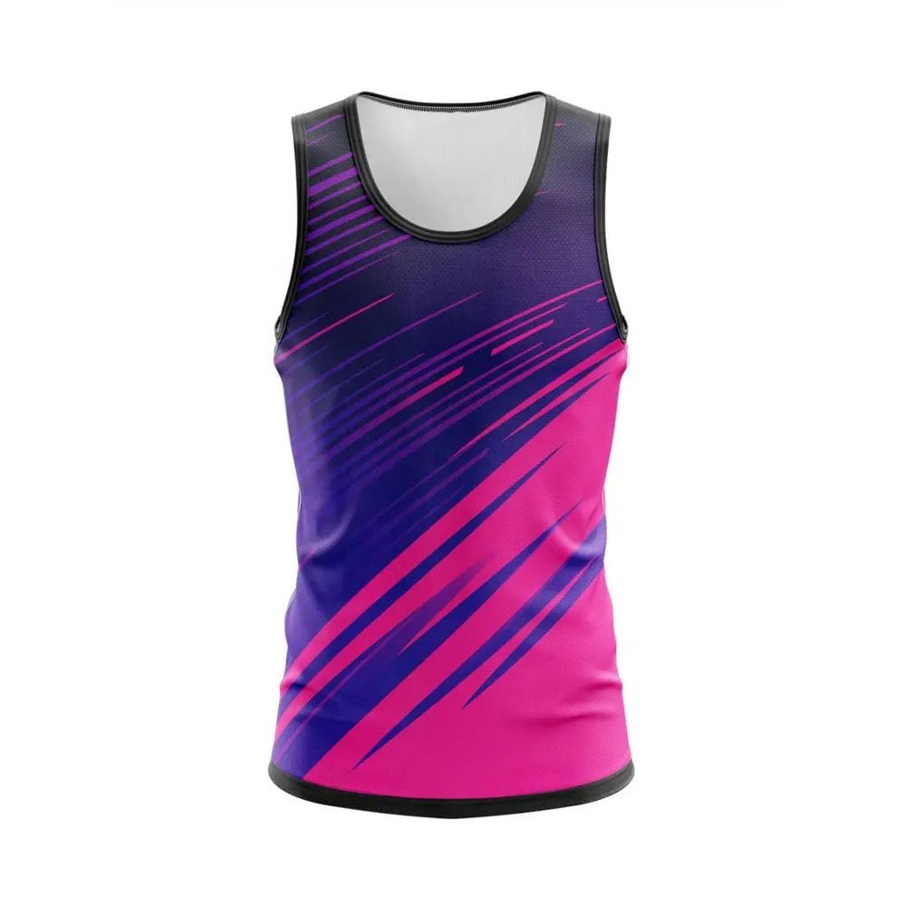 Men's Running Singlet Custom Design Sublimated Tank Top Singlet - 图片 3