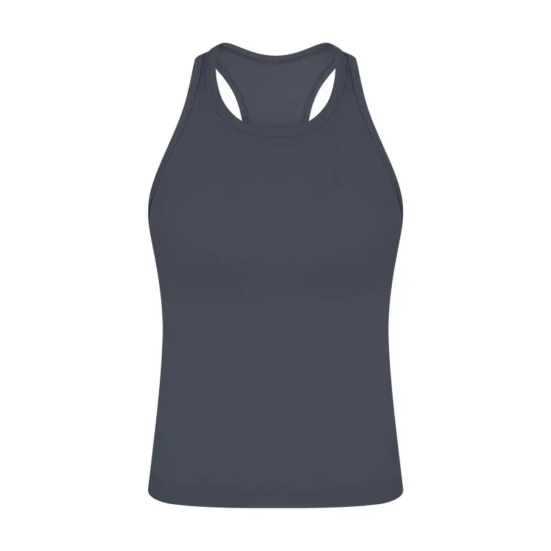 Women's Crew Neck Singlet Fitness Sports Basic Tight Running Workout Tank Tops Yoga Sleeveless Tank Top Women - 图片 3