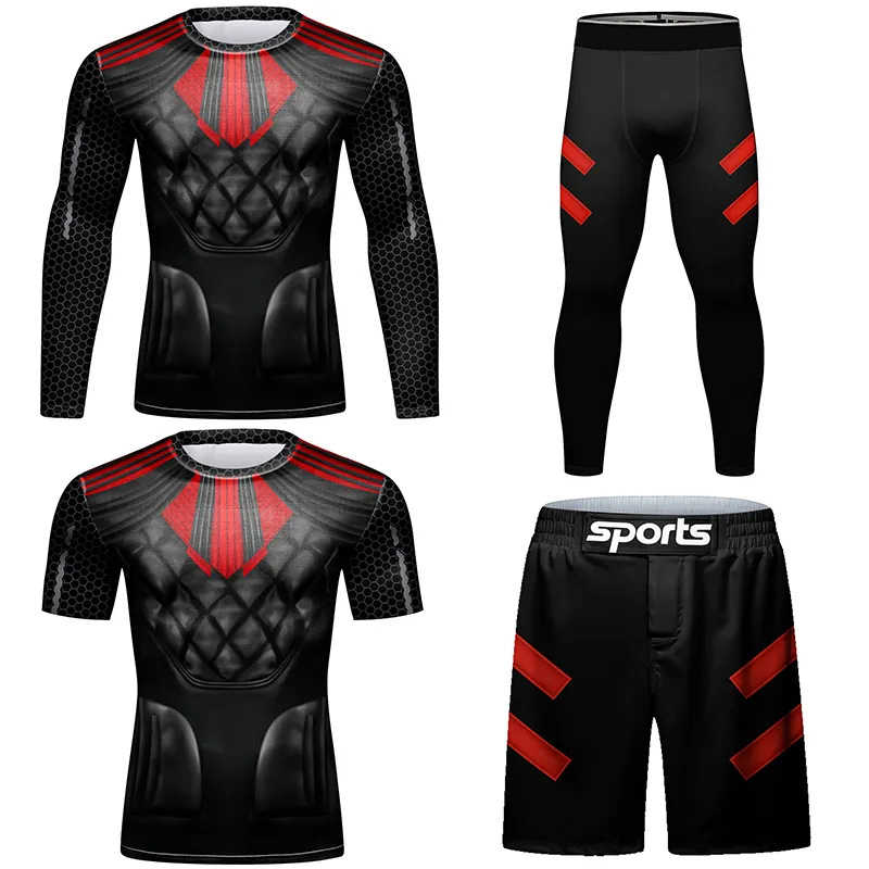 Professional Rash Guard Sets All Sports and Outdoor Activities Custom Sportswear for Men - 图片 2