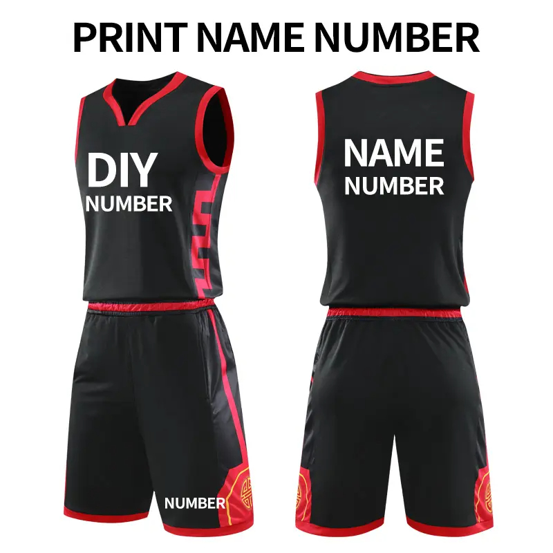 Basketball Jerseys Custom Men Basketball Uniform Sets Quick Dry Breathable Basketball wear - 图片 6