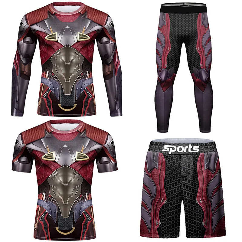 Professional Rash Guard Sets All Sports and Outdoor Activities Custom Sportswear for Men