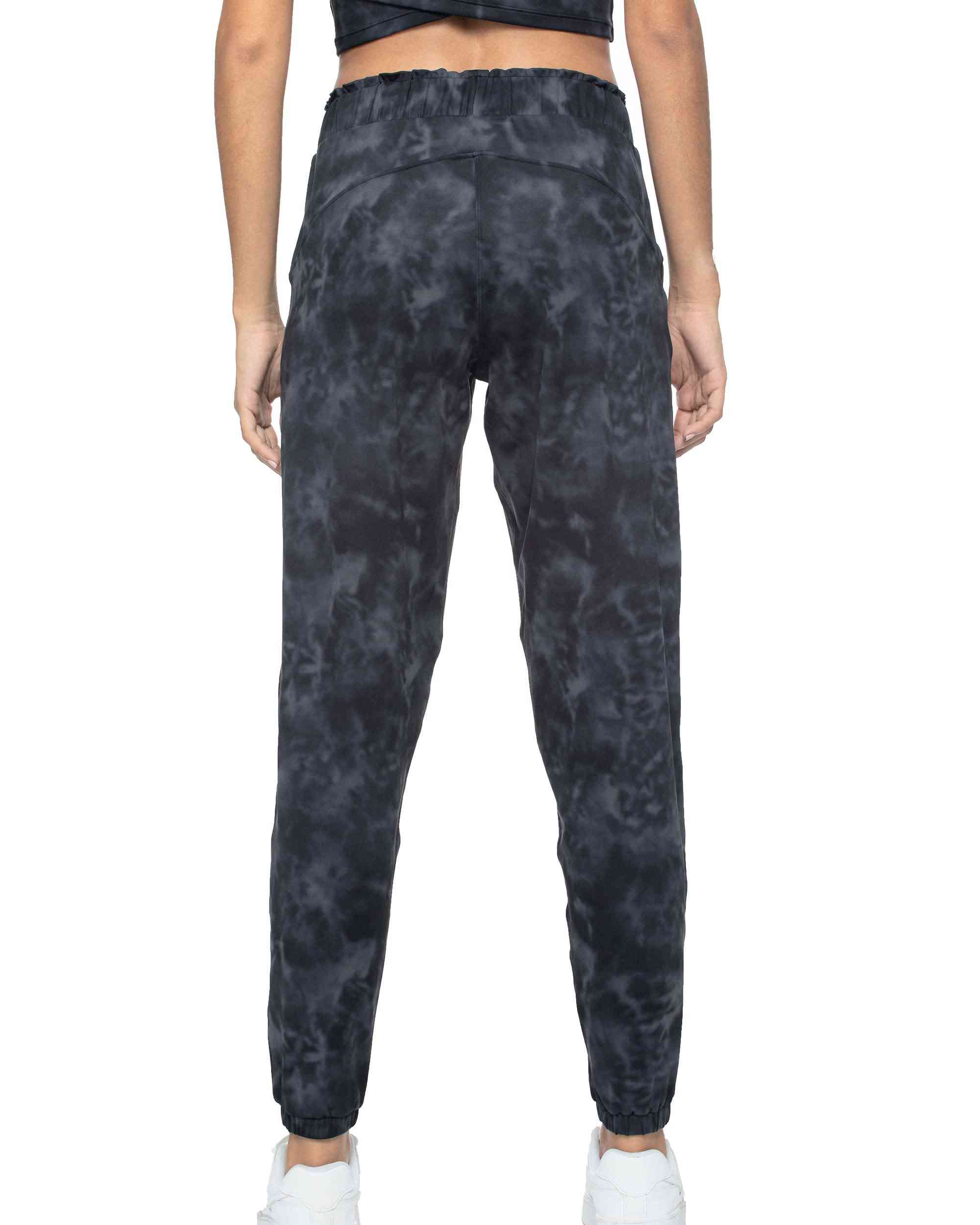 Joggers for Women with Zipper Pocket Tie Dye Elastic Waist Workout Sport Gym Pants Comfy Lounge Yoga Running Pants - 图片 5