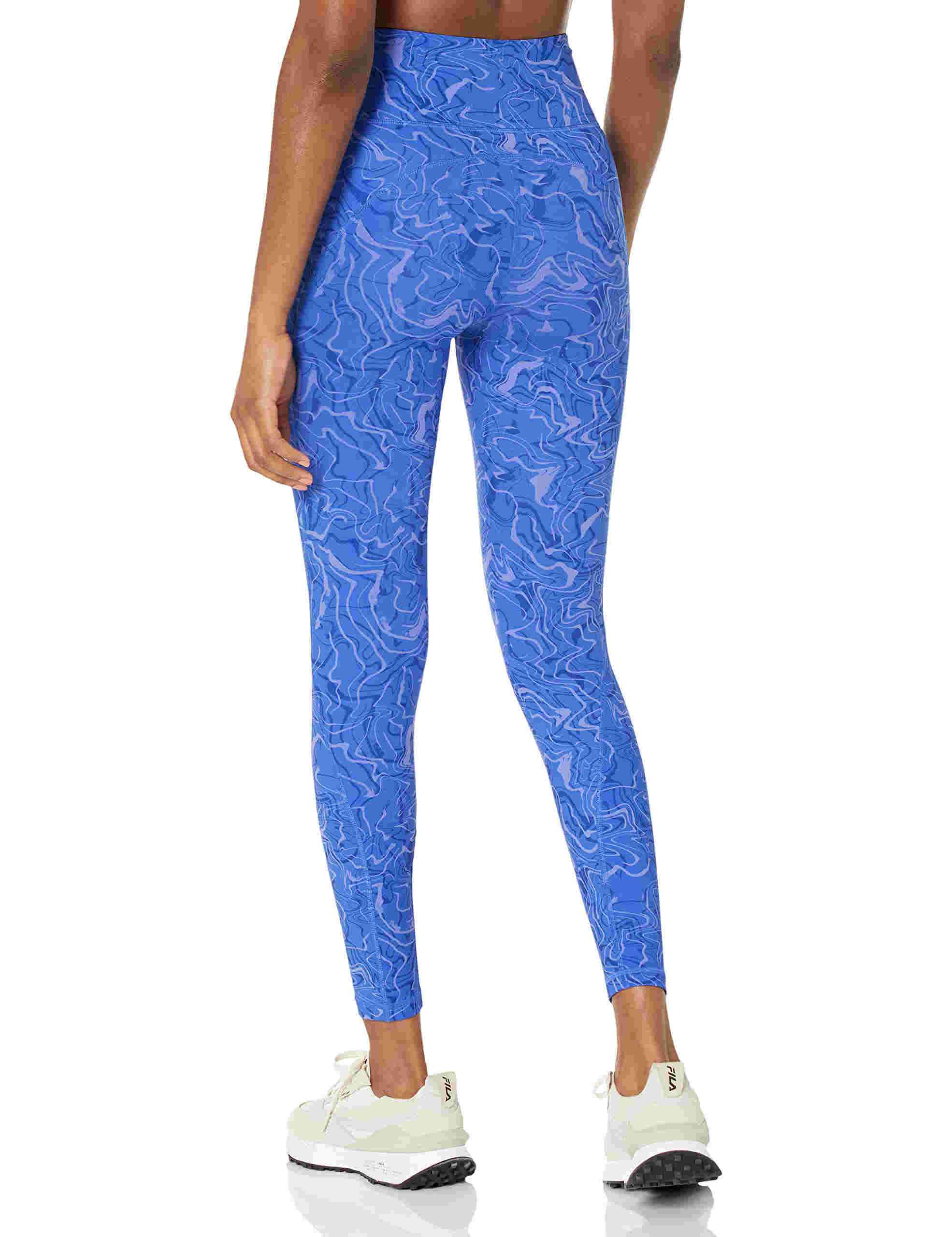 High Waisted Leggings for Women Multicolor Marble Style Ultra Soft Stretch Slim Yoga Leggings - 图片 3