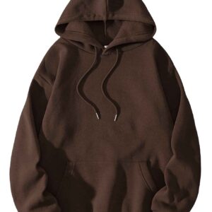 Women's Hoodie Long Sleeve Basic Pullover Tops With Kangaroo Pockets