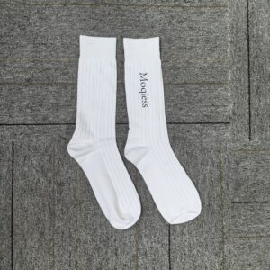 Fashion cheap antibacterial crew Moqless logo sport socks