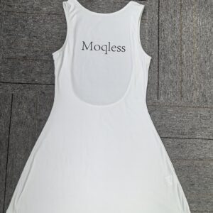 Moqless logo Casual crew neck dress